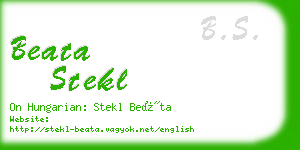 beata stekl business card